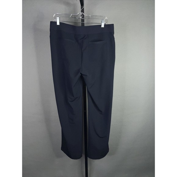 Athleta Pants Womens 12 Blue Midtown Athleisure Straight Leg Pockets Drawstring - Picture 2 of 12